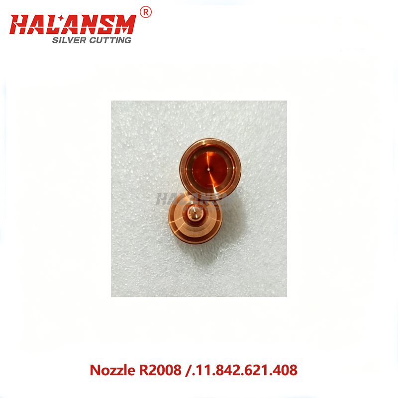 Orifice detail of HALANSM R2008 nozzle, 0.8mm bore for Kjellberg FineFocus 450 50A cutting