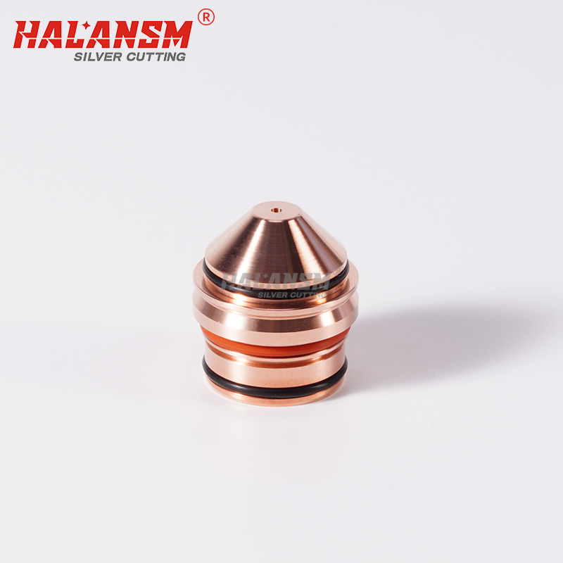 HALANSM 220354 nozzle compatible replacement for Hypertherm HPR130XD HPR260XD HPR400XD HPR800XD 200A mild steel plasma cutting torch, copper Conical Flow nozzle