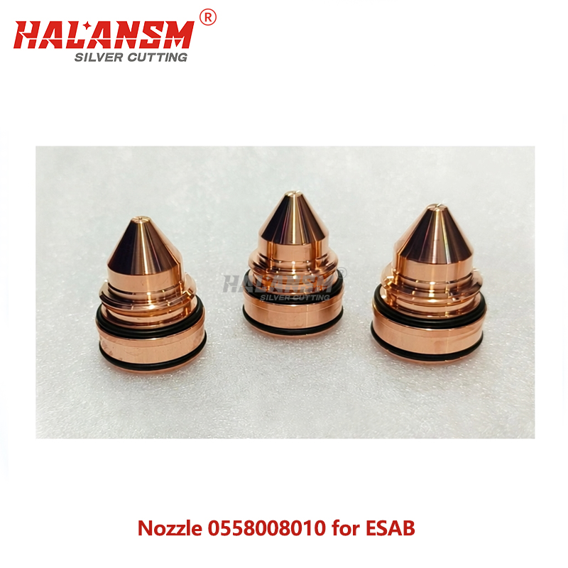Pack of 3 HALANSM 0558008010 nozzles for ESAB PT36