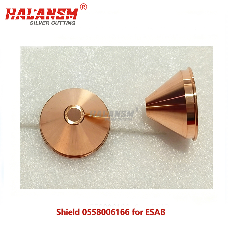 HALANSM Shield Cup 0558006166 compatible with ESAB PT36 Plasma Cutting Torch, 6.6mm bore for 290-450A.