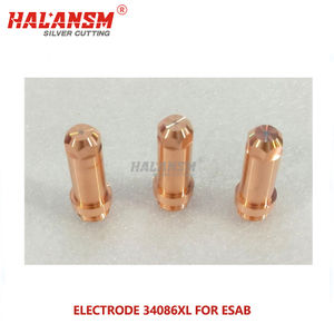 Top view of HALANSM 34086XL Electrode showing silver core for ESAB plasma torch