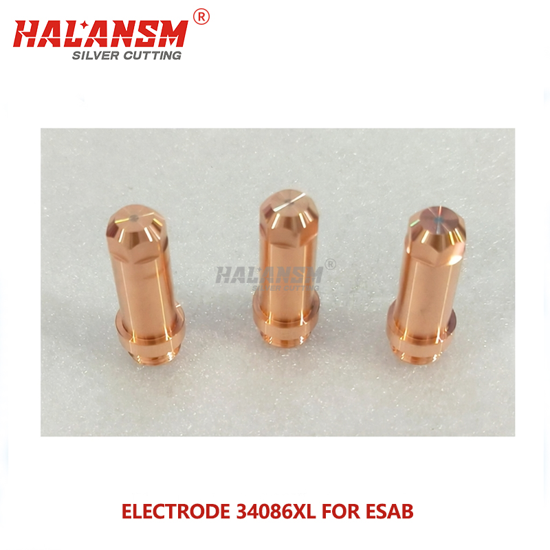 Top view of HALANSM 34086XL Electrode showing silver core for ESAB plasma torch