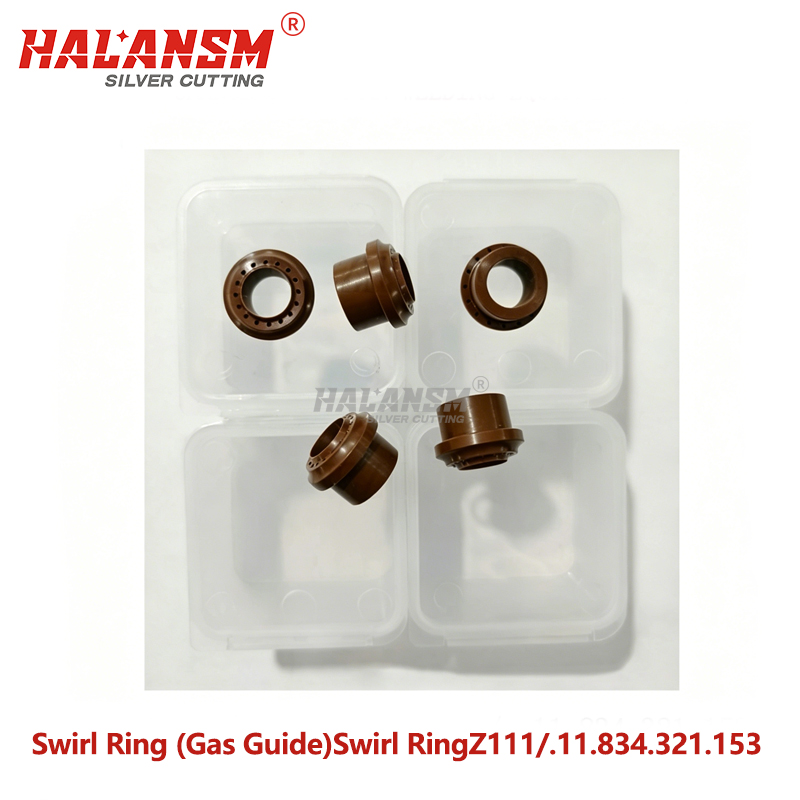 HALANSM&reg; Kjellberg Z111 swirl ring gas guide .11.834.321.153 copper PerCut 160 170