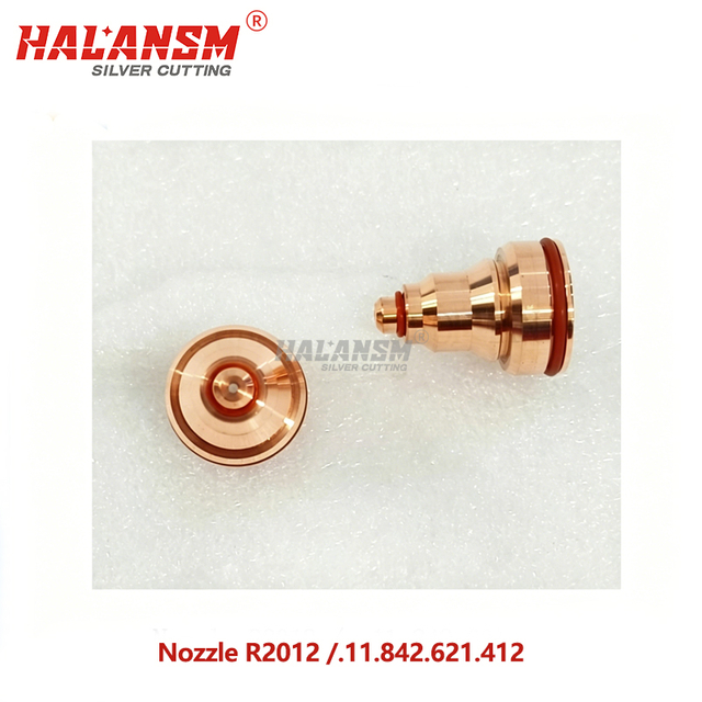 HALANSM&reg; R2012 nozzle .11.842.621.412 1.2mm bore copper alloy detail Kjellberg 100A