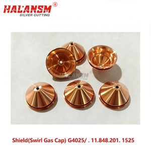 HALANSM&reg; G4025 swirl gas cap .11.848.201.1525 for Kjellberg HiFocus 20-200A copper shield