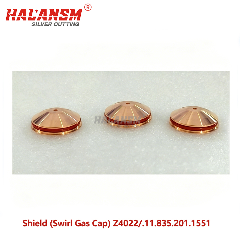  HALANSM&reg; Kjellberg Z4022 swirl gas cap side view copper alloy