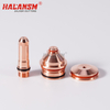 HALANSM Replacement parts for Hypertherm HPR 80A 130A plasma cutting torch, including electrode, swirl ring and nozzle