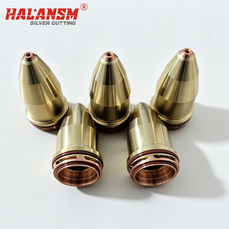 HALANSM 420829 Bevel Nozzle for Hypertherm MaxPro200 plasma cutting torch, 130A extreme bevel air cutting consumables
