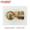Detailed shot of HALANSM Nozzle Cap F3209 for Kjellberg plasma systems, compatible with 300-400A applications